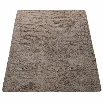 Hoogpolig vloerkleed of karpet LONDON 591 kleur taupe