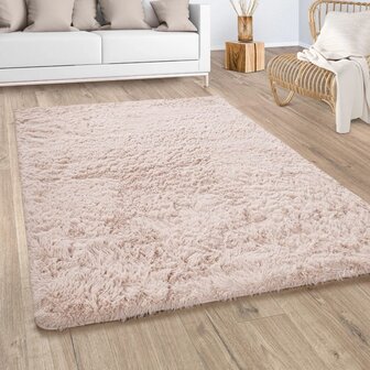 Hoogpolig vloerkleed of karpet LONDON 591 kleur creme