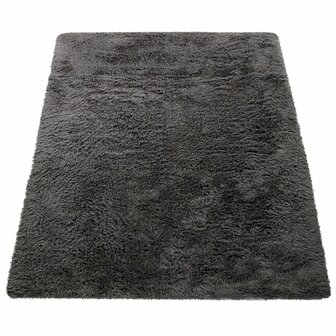 Hoogpolig vloerkleed of karpet LONDON 591 kleur antraciet