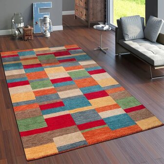 Multicolor wollen vloerkleed MILAN 305