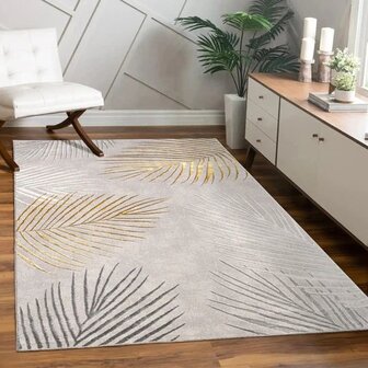 Modern karpet of vloerkleed BRUSSEL 218 kleur goud