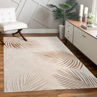 Modern karpet of vloerkleed BRUSSEL 218 kleur beige