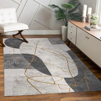Modern karpet of vloerkleed BRUSSEL 217 kleur grijs