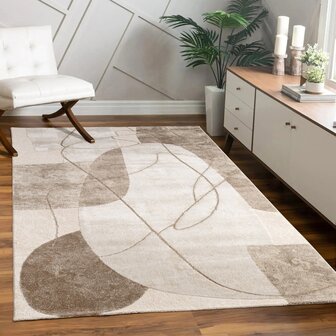 Modern karpet of vloerkleed BRUSSEL 217 kleur beige