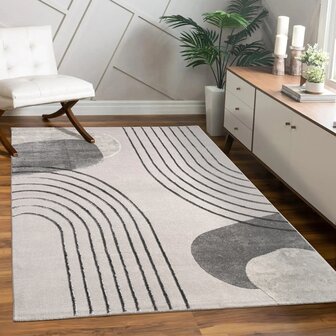Modern karpet of vloerkleed BRUSSEL 216 kleur grijs