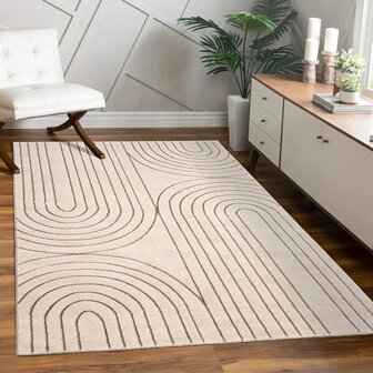 Modern karpet of vloerkleed BRUSSEL 215 kleur creme