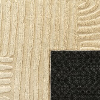 Effen beige karpet of vloerkleed SKY 527 