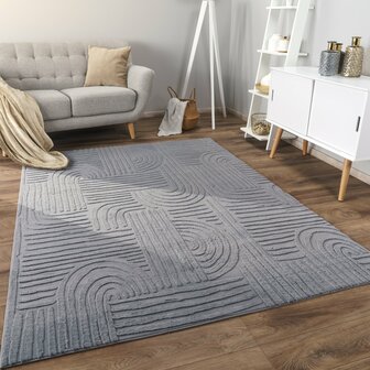 Effen antraciet  karpet of vloerkleed SKY 527