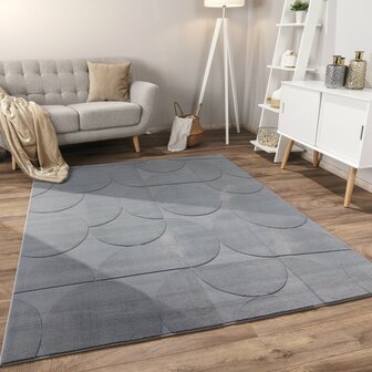 Effen antraciet  karpet of vloerkleed SKY 526