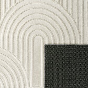 Effen creme karpet of vloerkleed SKY 524