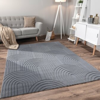 Effen antraciet  karpet of vloerkleed SKY 524