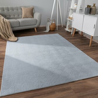 Effen grijs karpet of vloerkleed SKY 523  