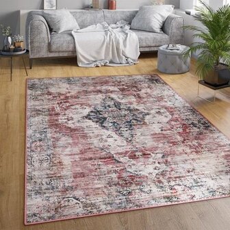 Klassiek vintage karpet of vloerkleed CLASSIC 331 kleur rood