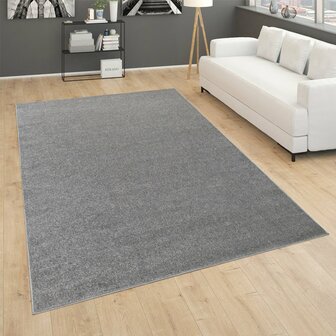 kortpolig effen vloerkleed PORTUGAL 890 kleur antraciet