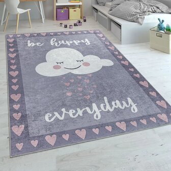 Kinder vloerkleed KIDS 119 kleur pink