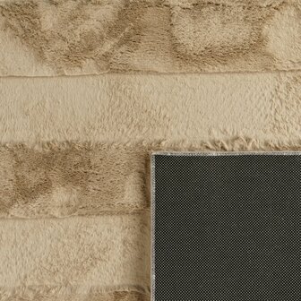 Hoogpolig soft vloerkleed ANDRES 744 kleur beige