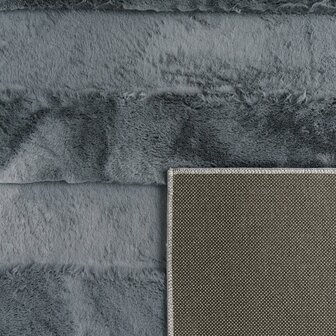 Hoogpolig soft vloerkleed ANDRES 744 kleur antraciet