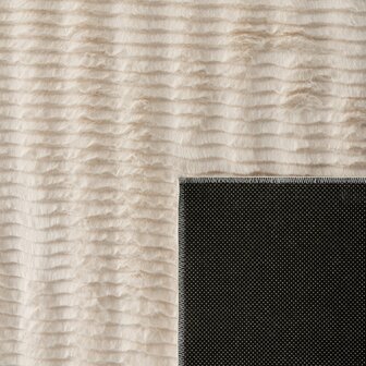 Hoogpolig soft vloerkleed ANDRES 743 kleur creme