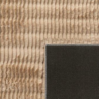 Hoogpolig soft vloerkleed ANDRES 743 kleur beige