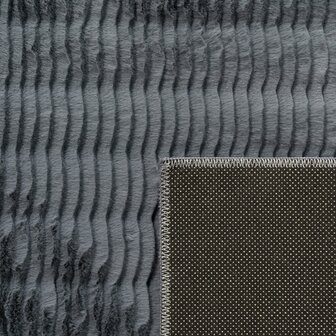 Hoogpolig soft vloerkleed ANDRES 743 kleur antraciet