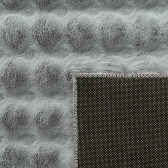Hoogpolig soft vloerkleed ANDRES 741 kleur grijs