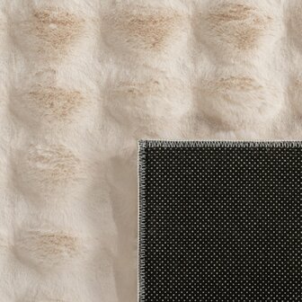 Hoogpolig soft vloerkleed ANDRES 741 kleur creme