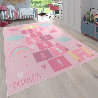 Kinder vloerkleed of karpet KIDDY 585 kleur pink
