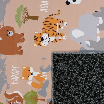 Kinder vloerkleed of karpet KIDDY 581 kleur grijs