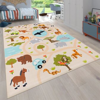 Kinder vloerkleed of karpet KIDDY 580 kleur multicolor