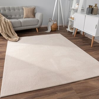 Effen creme vloerkleed of karpet AMBIANCE 521