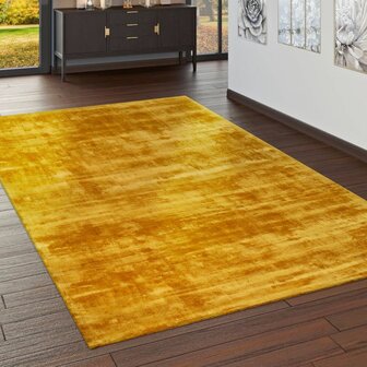 Viscose vloerkleed of karpet MERLIN kleur geel 330