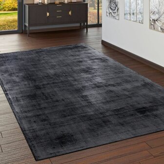 Viscose vloerkleed of karpet MERLIN kleur antraciet 330