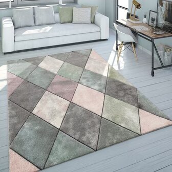 Modern 3D vloerkleed of karpet ARWIN kleur multicolor 238