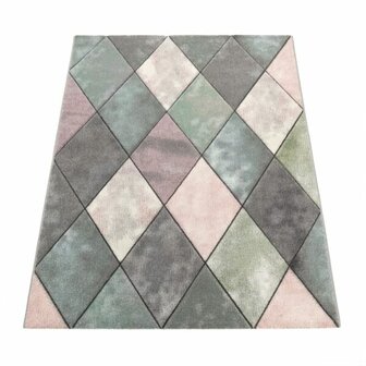 Modern 3D vloerkleed of karpet ARWIN kleur multicolor 238