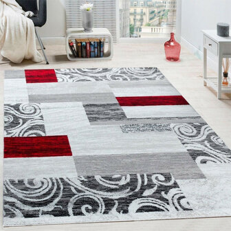 Modern vloerkleed of karpet ARIZONA  kleur rood 053