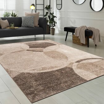 Modern vloerkleed of karpet ARIZONA  kleur bruin 054