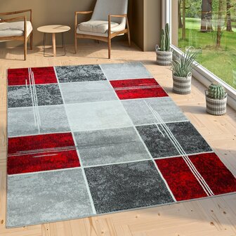 Modern vloerkleed of karpet ARIZONA  kleur rood 057