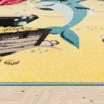 Vloerkleed of karpet LINDY kleur turquoise 950
