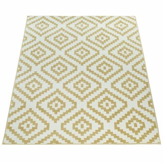 Vloerkleed of karpet PALMER kleur geel wit 400