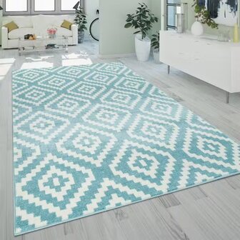 Vloerkleed of karpet PALMER kleur blauw 400