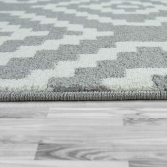 Vloerkleed of karpet PALMER kleur grijs wit 400