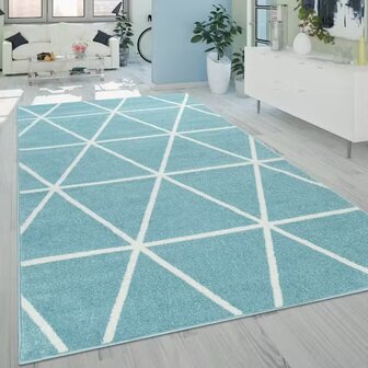 Vloerkleed of karpet PALMER kleur blauw 401