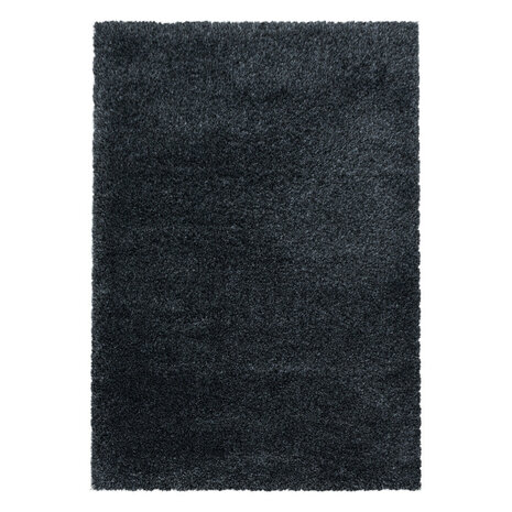 Hoogpolig fluffy vloerkleed Edel kleur antraciet
