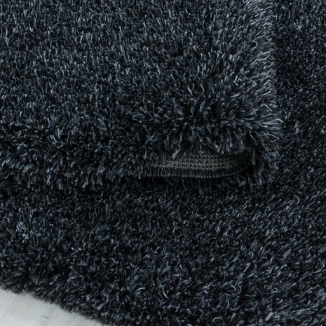 Hoogpolig fluffy vloerkleed Edel kleur antraciet
