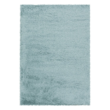 Hoogpolig fluffy vloerkleed Edel kleur blauw