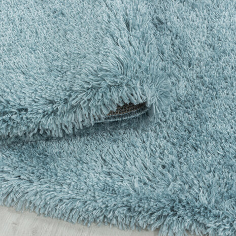 Hoogpolig fluffy vloerkleed Edel kleur blauw