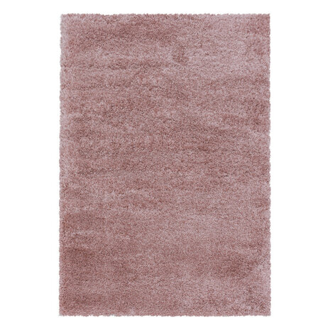 Hoogpolig fluffy vloerkleed Edel kleur rose