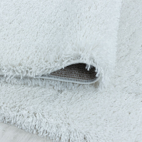 Hoogpolig fluffy vloerkleed Edel kleur wit
