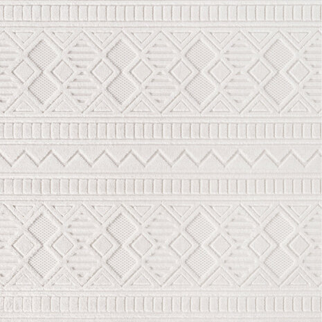 Effen laagpolig vloerkleed Sahara kleur creme 