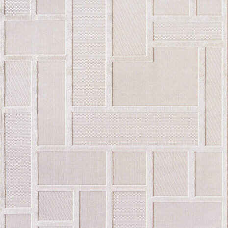 Effen laagpolig vloerkleed Sahara kleur creme 